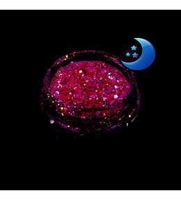 Svietiaci Glitter - 006 - tmavo-ružový