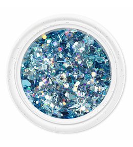 Zdobenie na nechty - Crazy Glitter - 008 - Svetlo-modrý