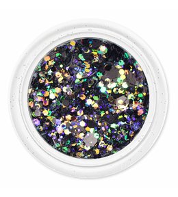 Zdobenie na nechty - Crazy Glitter - 003 - Čierny